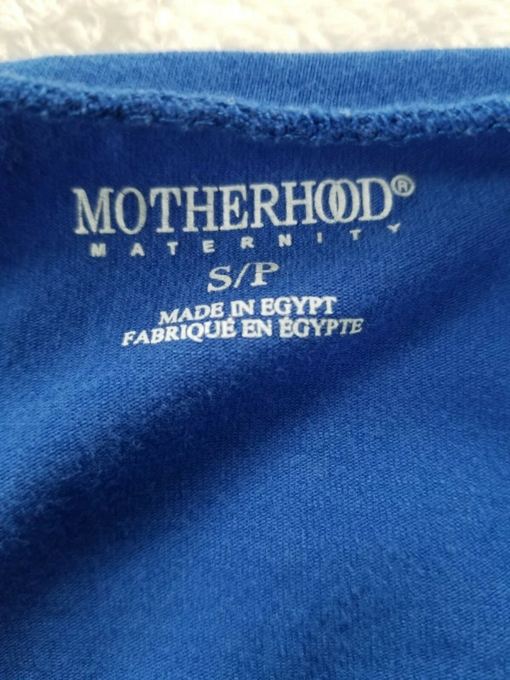 Oh Baby By Motherhood Women T-shirt Med Blue Flattering Scoop Maternity Stretch - Image 3 of 4