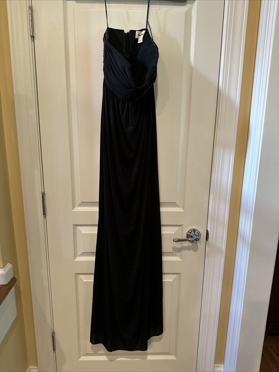 J Crew Weddings Black Strapless Jersey Maxi Dress Sz 4 NWT | eBay
