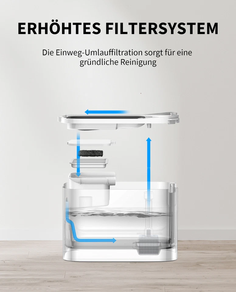 PETKIT Katzenbrunnen für Katzen,3L katzenbrunnen kabellos,26dB Extrem Leiser - Bild 4 von 4