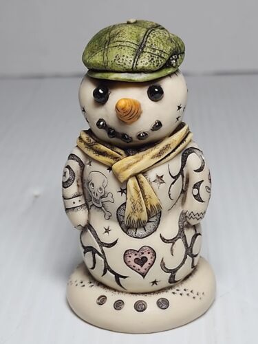 Harmony Kingdom Mr. Cool Tattooed Hipster Biker Snowman Made Box Figurine RARE - Picture 1 of 13