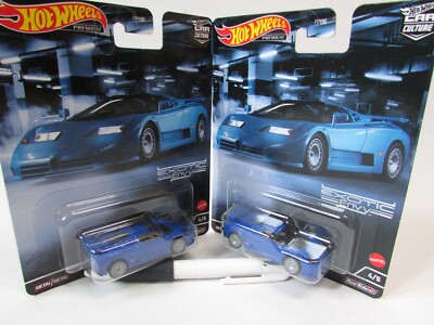 HOT WHEELS PREMIUM CAR CULTURE EXOTIC  ENVY  '94 BUGATTI  EB110  REAL RIDERS 4/5