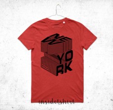 MAGLIETTA NEW YORK maglia grafica big apple NYC 3d graphic letters T-SHIRT MAN