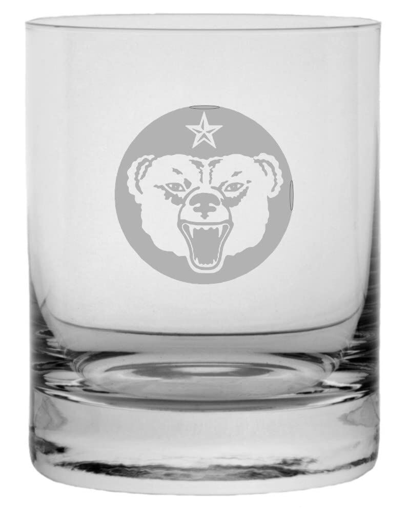 Army Alaska Military Themed 11oz Etched Crystal Whisky Glass  -image