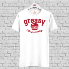 Greasy Chip Butty White Organic Cotton T-shirt for Fans of Sheffield United Gift
