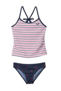 red white and blue tankini swimsuit