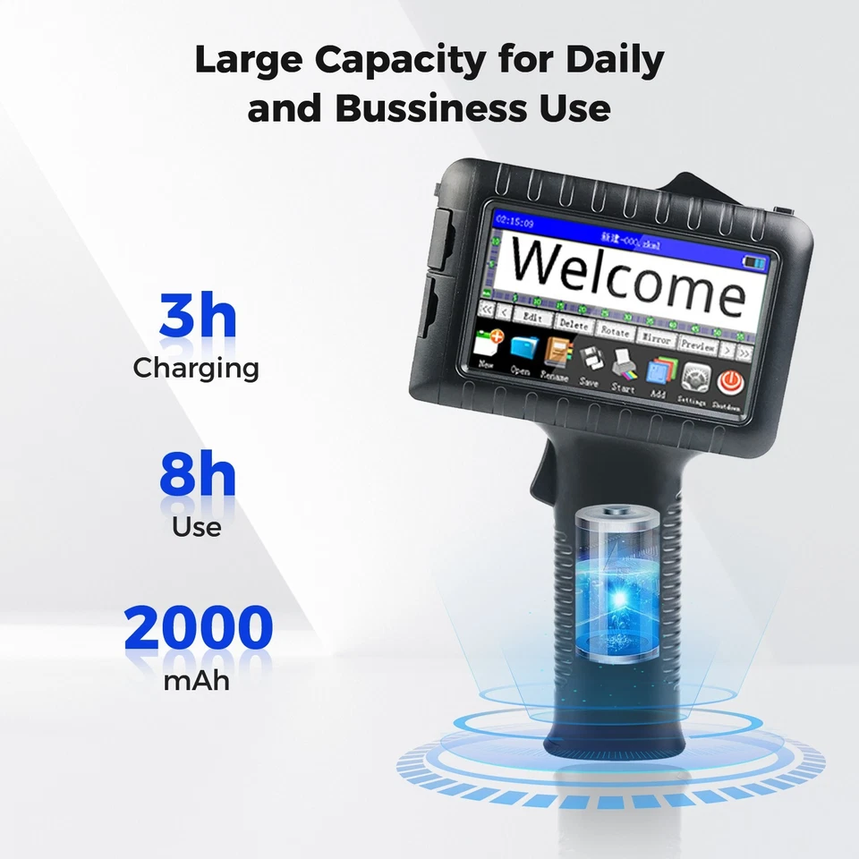 JWM Handheld Inkjet Printer Gun for Text, Barcodes, QR Code Print on Any Surface - Image 4 of 4