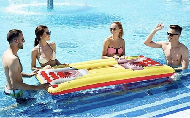 inflatable pool beer pong