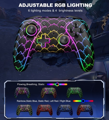 FOR Nintendo Switch OLED/PC Wireless Pro Controller Gamepad Joystick Remote Gift - Afbeelding 2 van 8