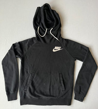 Nike Womens Rally Funnel Neck Hoodie Sweatshirt Black Size Small