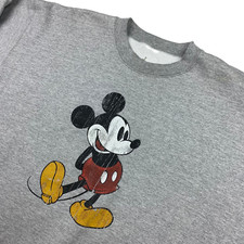 Disney Parks WDW Mickey Mouse Pullover Sweatshirt Gray   Large