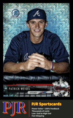 2017 Bowman Chrome #BCP74 Patrick Weigel Atlanta Braves  Mega Box
