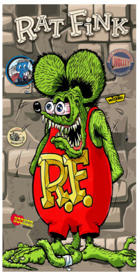 3ftx6ft VINYL BANNER-RAT FINK-MAN CAVE- GARAGE-NEW! father's day