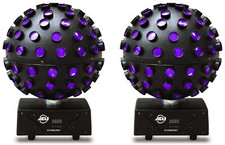 2 American DJ Starburst LED Spheres Multi Color Shooting Beam DJ Lighting Effect