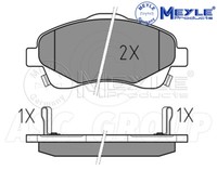 Meyle Bremsbelagsatz, Vorderachse Mit Anti Quietsch Platte 025 237 6819/W