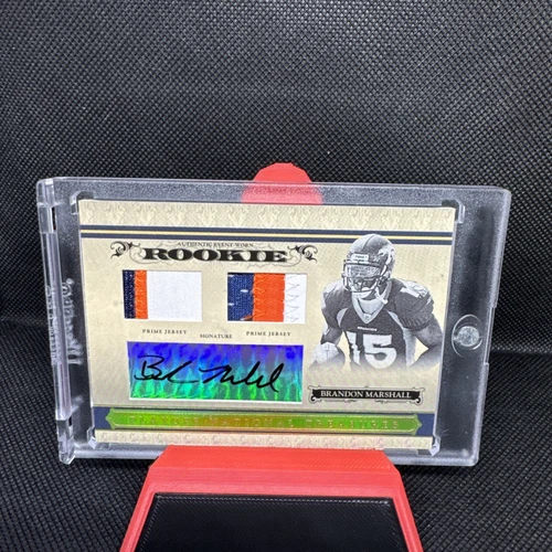 BRANDON MARSHALL 2006 NATIONAL TREASURES RC AUTO /30 DUAL PATCH RC AUTO HOT