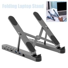 Laptop Desk Stand Holder USB-C Docking Station Portable Riser Adjustable Height