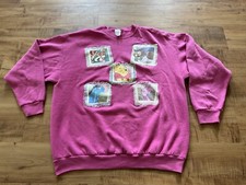 Vintage Disney Women's Mens Winnie the Pooh Sweatshirt Sz XL Pink Made In USA
