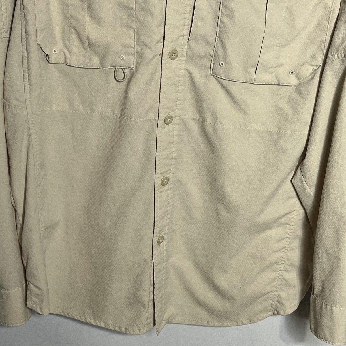 Chemise De Pêche Field & Stream Homme - XXL - Beige - Manches Longues - Maille Ventilée