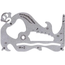 Zootility PocketMonkey X Wallet Size Multi Tool - Silver