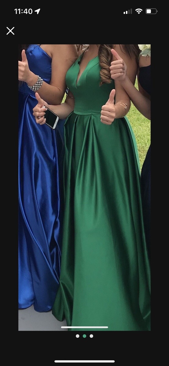 green prom dress ebay Custom Made A Line Two Pieces Lace Green Prom Dress, Green Two Piece F –  abcprom