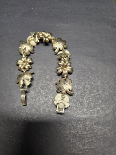 Bracciale Vintage Napier Strass Floreale Ape Farfalla 7,5 DIFETTO - Foto 3 di 6