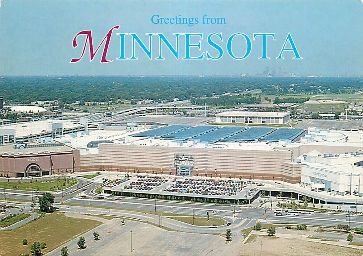 Postcard Aerial View of Mall of American, Bloomington, Minnesota