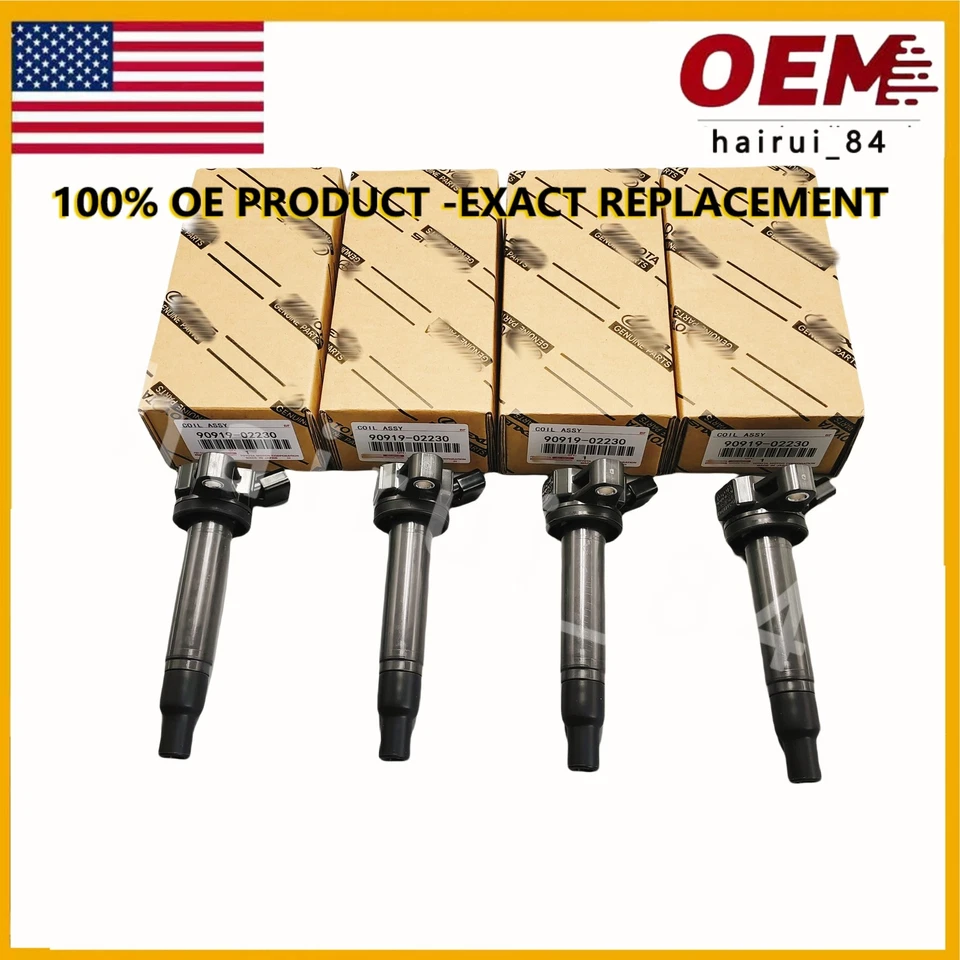 NEW OEM 4pcs Ignition Coils Denso For Toyota Tundra 4.7L V8 90919-02230 673-1303 Foto 2 de 4