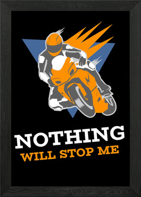 Motorrad Nichts hält mich Gerahmtes Wandbild Poster Leinwandbild Bild