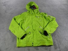 Oakley Giacca Uomo Grande Verde Thinsulate Isolata con Cappuccio Snowboard Sci Cappotto