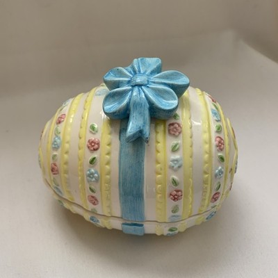 Brinns 5 1/2'' Easter Egg Music Box Plays Candy Jewelry