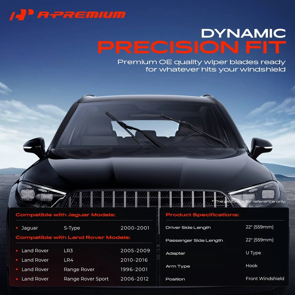 Limpiaparabrisas delantero A-Premium 2x 22" y 22" para Land Rover Range Rover Foto 2 de 4