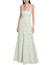 Maison Tara Jacquard Metallic Maxi Dress Women's