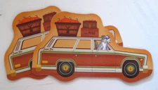Dutch Bros Sticker Sept 3 2025 Station Wagon Dog Pumpkin Apples Fall LOT of 2
