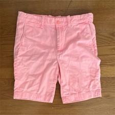 J.Crew Boys Pink Chino Shorts Size 14 Cotton Flat Front