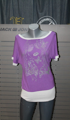 CIPO & BAXX Women's Shirt CBW-1248 Purple New Vintage Size L
