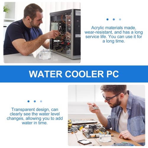 Water Tank Cooling System PC Computer CPU Liquid Cooler Reservoir 200ml - Zdjęcie 12 z 12