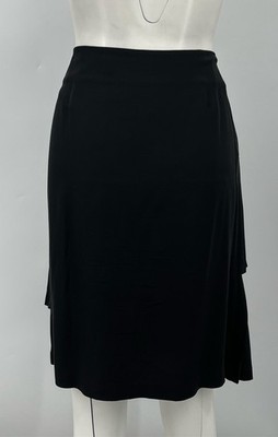 Marni Black Silk Asymmetric Pleated Tiered A-Line Skirt sz 46 | eBay