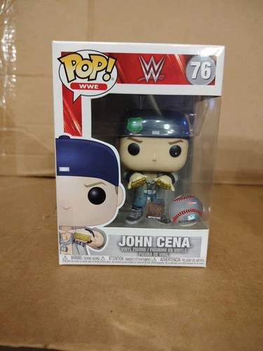 Funko Pop! WWE #76 John Cena – WWE x MLB Baseball Sticker – Hard Protector...