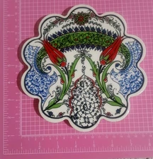 Venessa Seramik Decorative Ceramic Floral Trivet 7 ins. Turkish Cooking Trivet