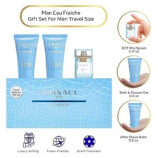 Versace Man Eau Fraiche By Gianni Versace Perfume Gift Set For Men Travel Size