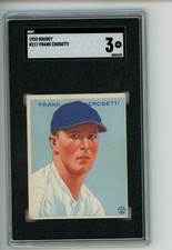 1933 Goudey Frank Crosetti #217 New York Yankees SGC 3
