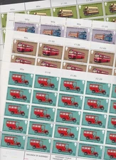 Guernsey 1979 Mint MNH Half Sheet Public Transport Steam Electric Tram Motor Bus