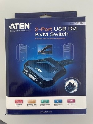 CS22D - KVM-Switch - 2 x KVM port(s) - 1, USB DVI Switch