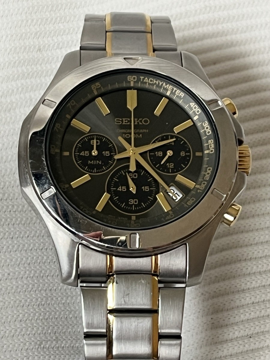 Seiko Men's Black Watch - 4T57-00G0 for sale online | eBay