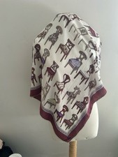 S32 Fendi Vintage Silk Scarf 34 Inch Made In Italy Has Stain