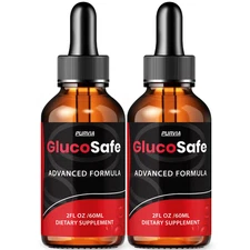 (2 Pack) GlucoSafe Drops, Gluco Safe Liquid Supplement Glucose Metabolism (4 oz)