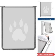 Replacement Dog Door Flap Large 11 3/4 x 16 1/2 Inches White Magnetic Pet Door