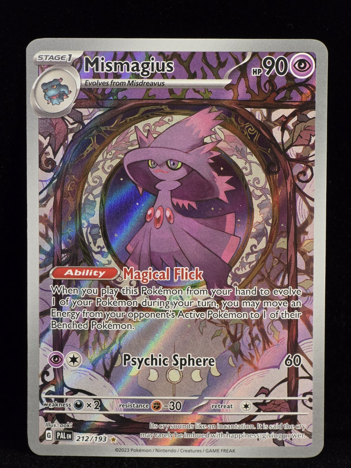 Mismagius 212/193 Sv02: Paldea Evolved Holo Illustration Rare - Mint Condition