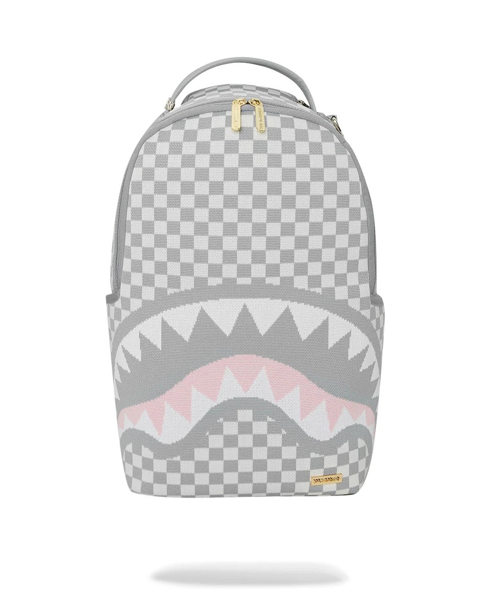SPRAYGROUND ショルダーバッグ シャークス イン パリ クリーム SPRAYGROUND KNIT SHARKS IN PARIS IN CREAM DLX BACKPACK WITH