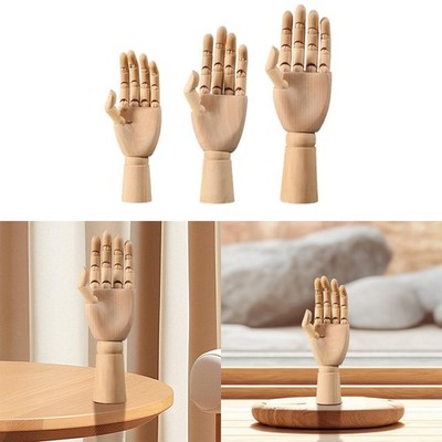 Flexible Finger Hand Modell Schmuck Display Bewegliche Joint Holz Hand